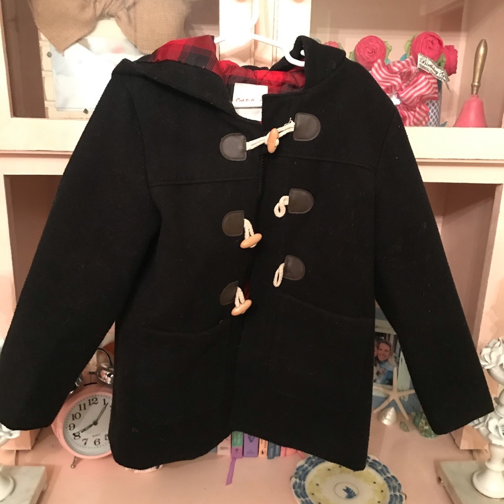 Cat & Jack pea coat. Black size 5t
